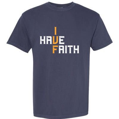 Ivf I Have Faith Ivf Mom Ivf Dad Transfer Day Garment-Dyed Heavyweight T-Shirt