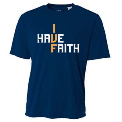 Ivf I Have Faith Ivf Mom Ivf Dad Transfer Day Cooling Performance Crew T-Shirt