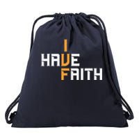 Ivf I Have Faith Ivf Mom Ivf Dad Transfer Day Drawstring Bag