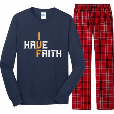 Ivf I Have Faith Ivf Mom Ivf Dad Transfer Day Long Sleeve Pajama Set