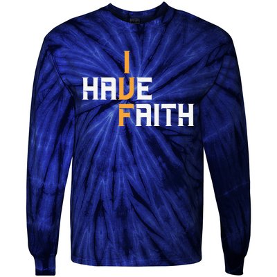 Ivf I Have Faith Ivf Mom Ivf Dad Transfer Day Tie-Dye Long Sleeve Shirt