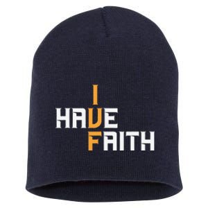 Ivf I Have Faith Ivf Mom Ivf Dad Transfer Day Short Acrylic Beanie