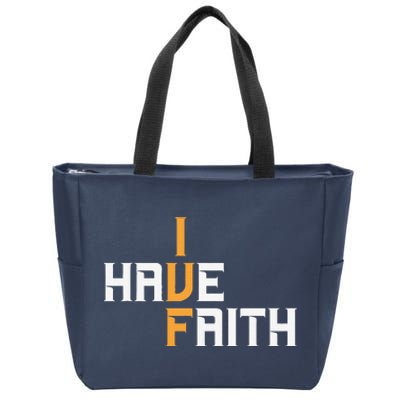 Ivf I Have Faith Ivf Mom Ivf Dad Transfer Day Zip Tote Bag