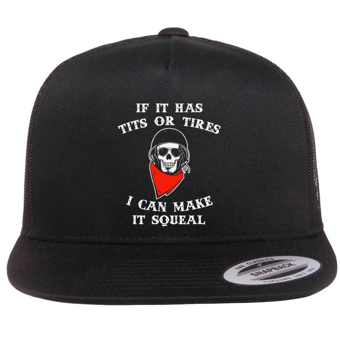 If It Has Tits Or Tires I Can Make It Squeal Funny Flatbill Hat