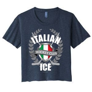 Italian Ice Hockey Of Italy Women's Crop Top Tee