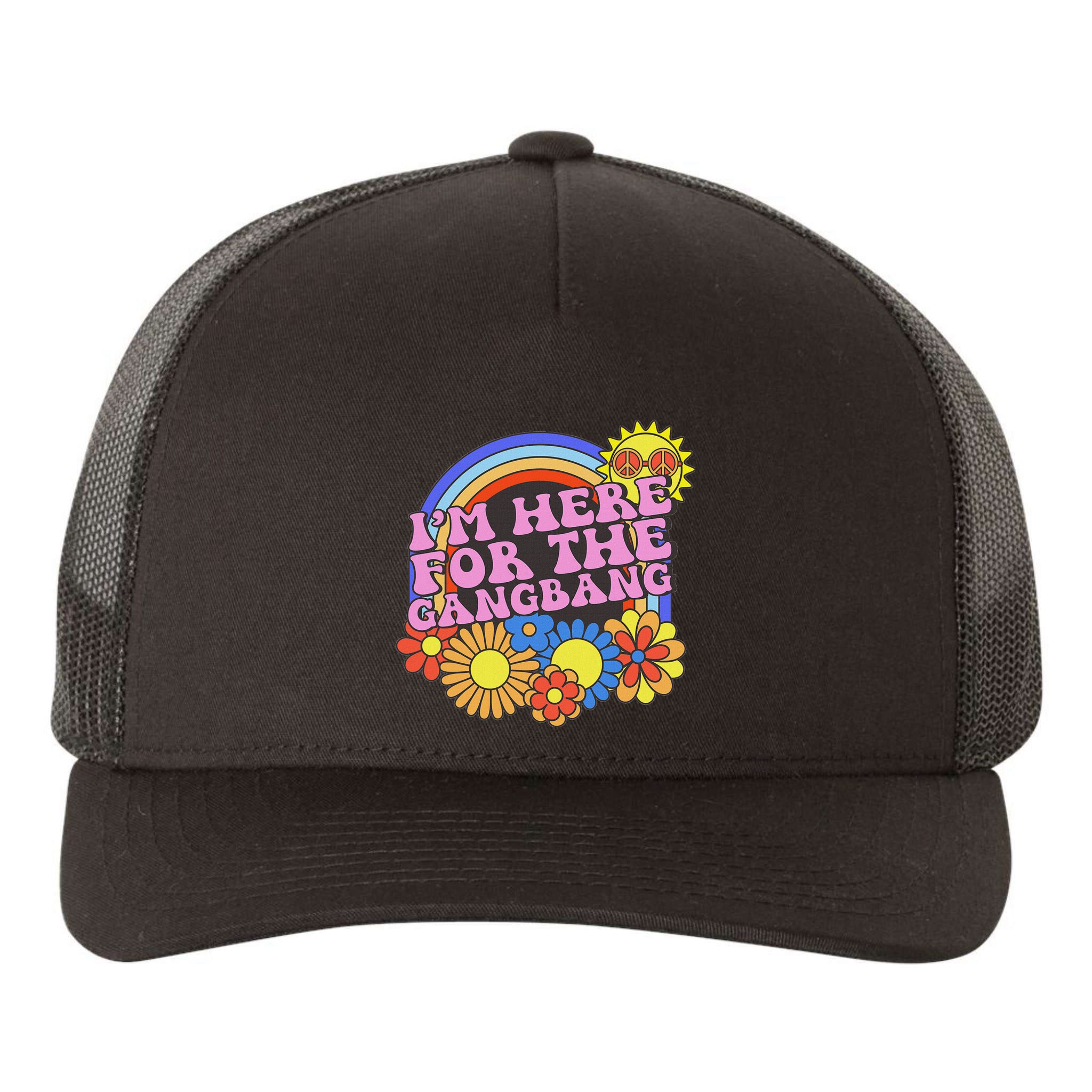 Inappropriate IM Here For The Gangbang Embarassing Adult Yupoong Adult 5-Panel Trucker Hat