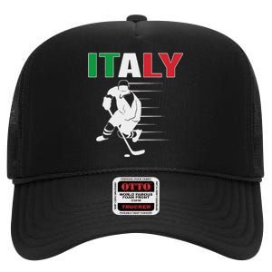 Italy Ice Hockey Fans Jersey Italian Hockey Team Supporter High Crown Mesh Back Trucker Hat