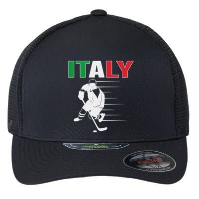 Italy Ice Hockey Fans Jersey Italian Hockey Team Supporter Flexfit Unipanel Trucker Cap