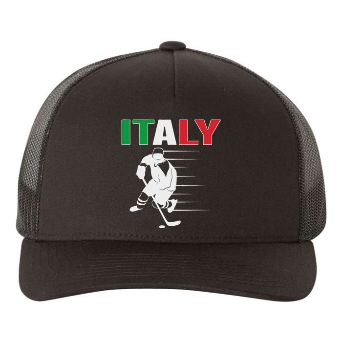 Italy Ice Hockey Fans Jersey Italian Hockey Team Supporter Yupoong Adult 5-Panel Trucker Hat