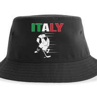 Italy Ice Hockey Fans Jersey Italian Hockey Team Supporter Sustainable Bucket Hat