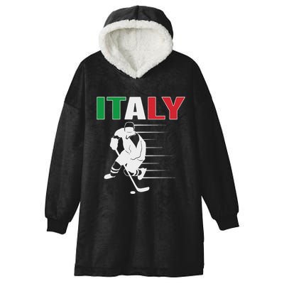 Italy Ice Hockey Fans Jersey Italian Hockey Team Supporter Hooded Wearable Blanket