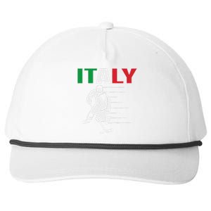 Italy Ice Hockey Fans Jersey Italian Hockey Team Supporter Snapback Five-Panel Rope Hat