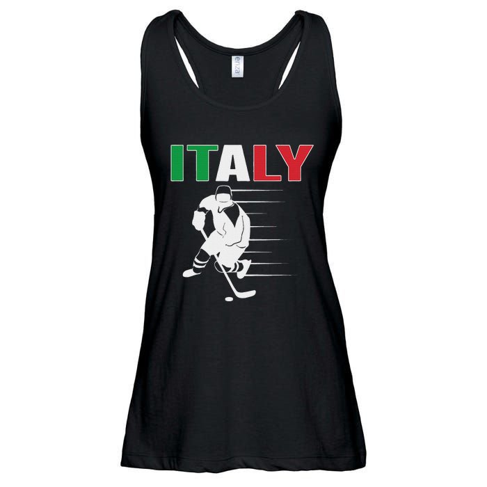 Italy Ice Hockey Fans Jersey Italian Hockey Team Supporter Ladies Essential Flowy Tank