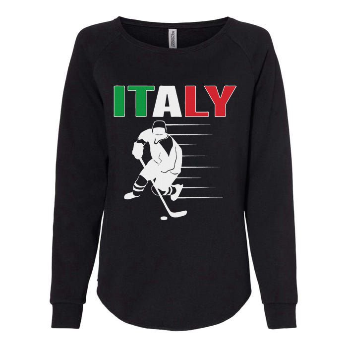 Italy Ice Hockey Fans Jersey Italian Hockey Team Supporter Womens California Wash Sweatshirt