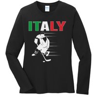 Italy Ice Hockey Fans Jersey Italian Hockey Team Supporter Ladies Long Sleeve Shirt