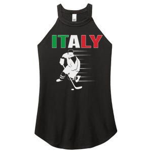 Italy Ice Hockey Fans Jersey Italian Hockey Team Supporter Women's Perfect Tri Rocker Tank