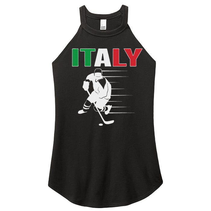 Italy Ice Hockey Fans Jersey Italian Hockey Team Supporter Women's Perfect Tri Rocker Tank