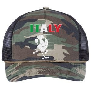 Italy Ice Hockey Fans Jersey Italian Hockey Team Supporter Retro Rope Trucker Hat Cap