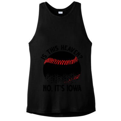 Is It Heaven No It's Iowa Baseball Lover Ladies PosiCharge Tri-Blend Wicking Tank