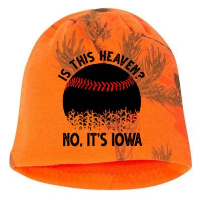 Is It Heaven No It's Iowa Baseball Lover Kati - Camo Knit Beanie