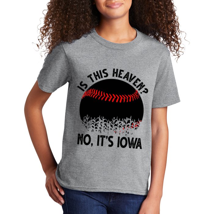 Is It Heaven No It's Iowa Baseball Lover Kids T-Shirt