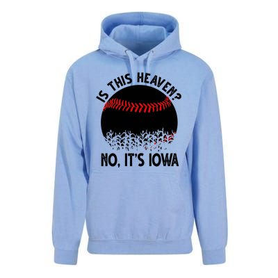 Is It Heaven No It's Iowa Baseball Lover Unisex Surf Hoodie