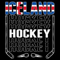 Iceland Ice Hockey Fans Jersey Icelandic Flag Hockey Stick Bucket Hat
