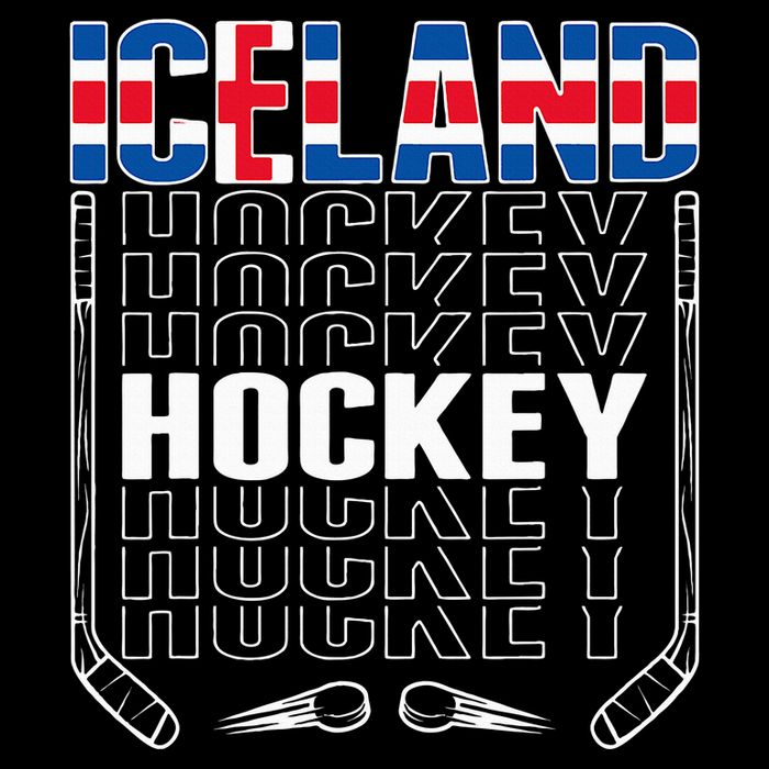 Iceland Ice Hockey Fans Jersey Icelandic Flag Hockey Stick Bucket Hat