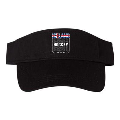 Iceland Ice Hockey Fans Jersey Icelandic Flag Hockey Stick Valucap Bio-Washed Visor