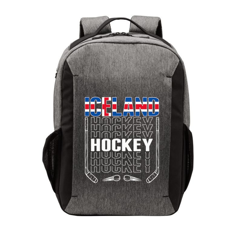Iceland Ice Hockey Fans Jersey Icelandic Flag Hockey Stick Vector Backpack