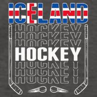 Iceland Ice Hockey Fans Jersey Icelandic Flag Hockey Stick Vector Backpack