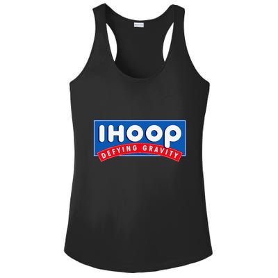 Ihoop I Hoop Defying Gravity Basketball & Basketballer Ladies PosiCharge Competitor Racerback Tank
