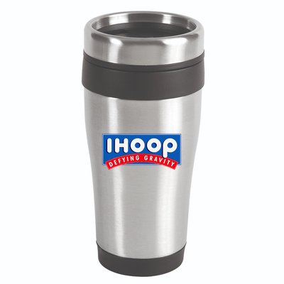 Ihoop I Hoop Defying Gravity Basketball & Basketballer 16oz Travel Tumbler