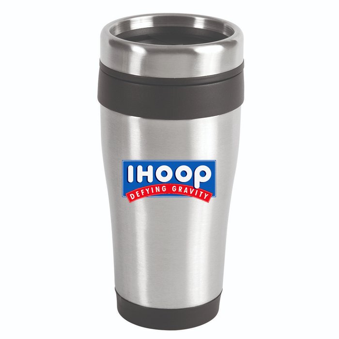 Ihoop I Hoop Defying Gravity Basketball & Basketballer 16oz Travel Tumbler