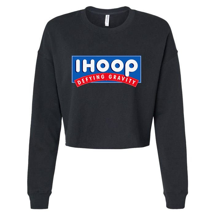 Ihoop I Hoop Defying Gravity Basketball & Basketballer Cropped Pullover Crew