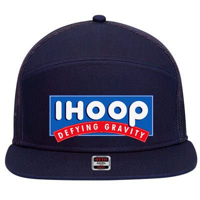 Ihoop I Hoop Defying Gravity Basketball & Basketballer 7 Panel Mesh Trucker Snapback Hat