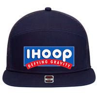 Ihoop I Hoop Defying Gravity Basketball & Basketballer 7 Panel Mesh Trucker Snapback Hat