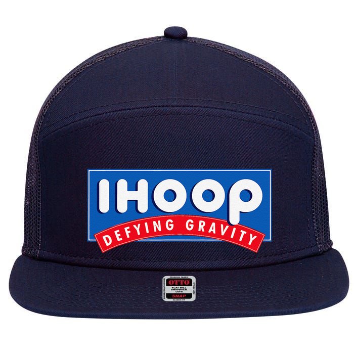 Ihoop I Hoop Defying Gravity Basketball & Basketballer 7 Panel Mesh Trucker Snapback Hat