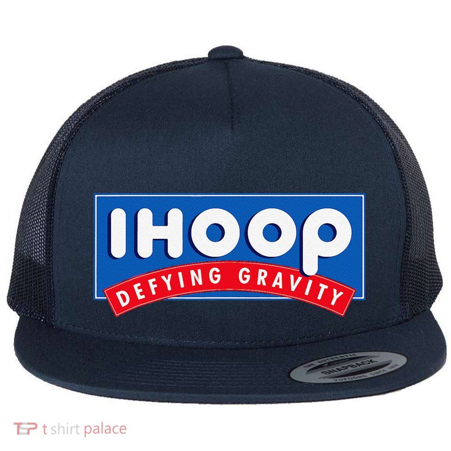 Ihoop I Hoop Defying Gravity Basketball & Basketballer Flat Bill Trucker Hat