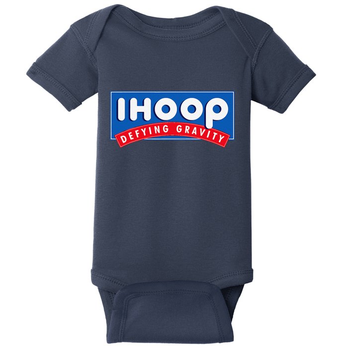 Ihoop I Hoop Defying Gravity Basketball & Basketballer Baby Bodysuit