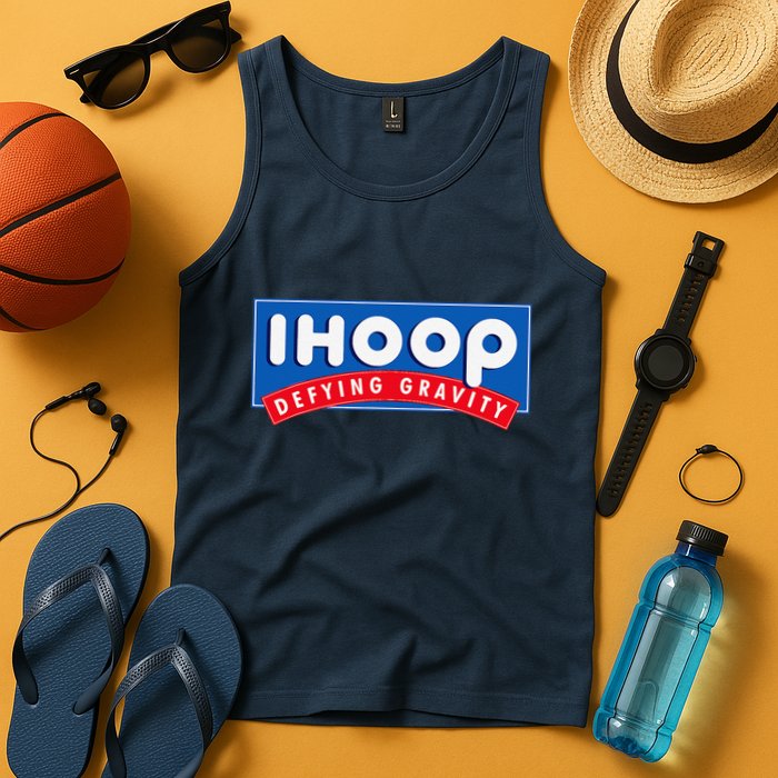 Ihoop I Hoop Defying Gravity Basketball & Basketballer Tank Top