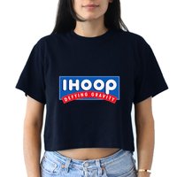 Ihoop I Hoop Defying Gravity Basketball & Basketballer Crop Top
