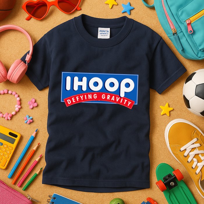Ihoop I Hoop Defying Gravity Basketball & Basketballer Kids T-Shirt