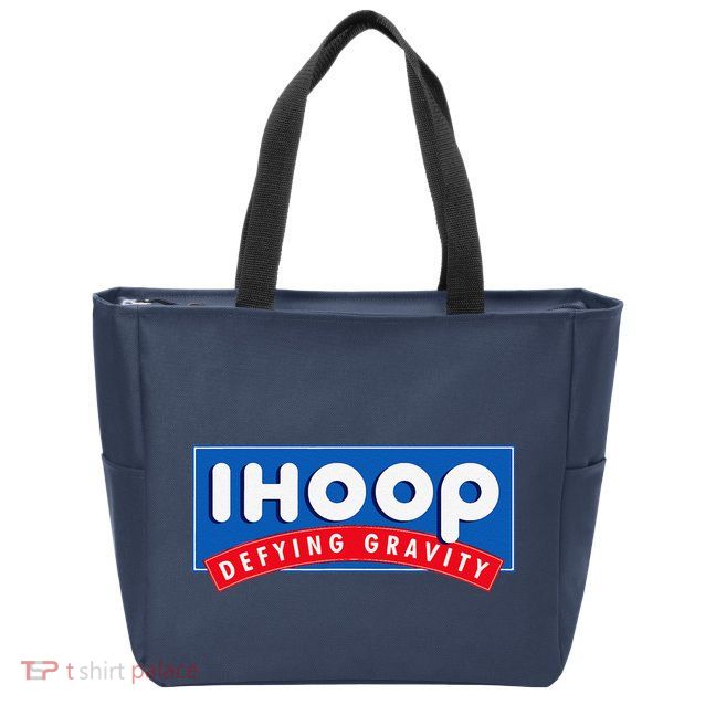Ihoop I Hoop Defying Gravity Basketball & Basketballer Zip Tote Bag