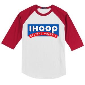 Ihoop I Hoop Defying Gravity Basketball & Basketballer Kids Colorblock Raglan Jersey