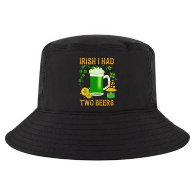 Irish I Had Two Beers St PatrickS Day Shamrock Ireland Cool Comfort Performance Bucket Hat