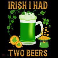 Irish I Had Two Beers St PatrickS Day Shamrock Ireland Sustainable Bucket Hat