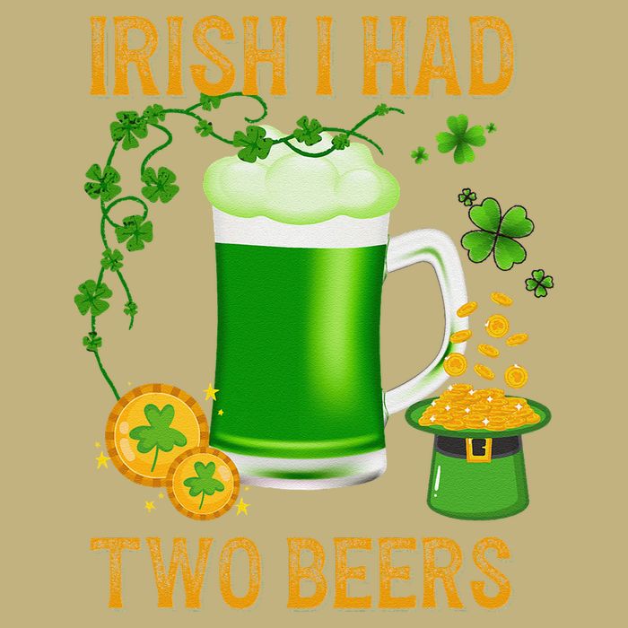 Irish I Had Two Beers St PatrickS Day Shamrock Ireland Magnet