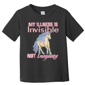 Invisible Illness Humor Unicorn Chronic Pain Disability Toddler T-Shirt