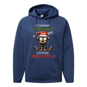 If I Had Anymore Xmas Spirit ID Be Shitting Jingle Bell Dog Gift Performance Fleece Hoodie